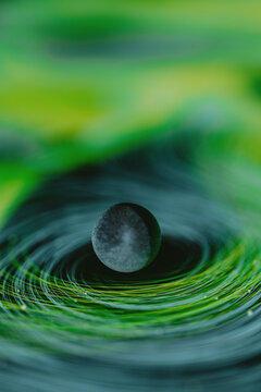 futuristic green data lines 