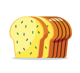bread loaf isolate vector illustration
