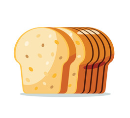 bread loaf isolate vector illustration
