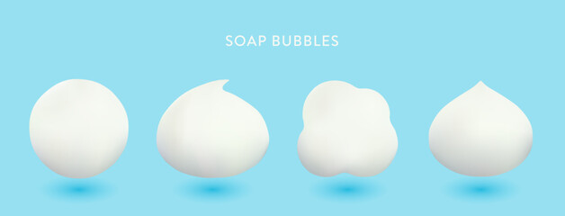 white soap bubbles