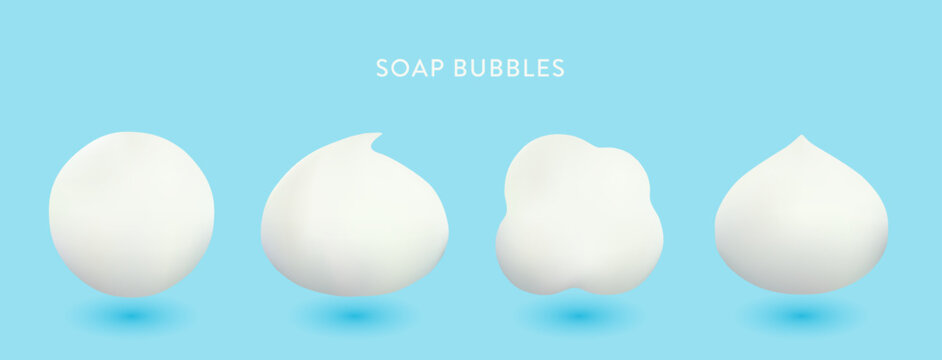 white soap bubbles
