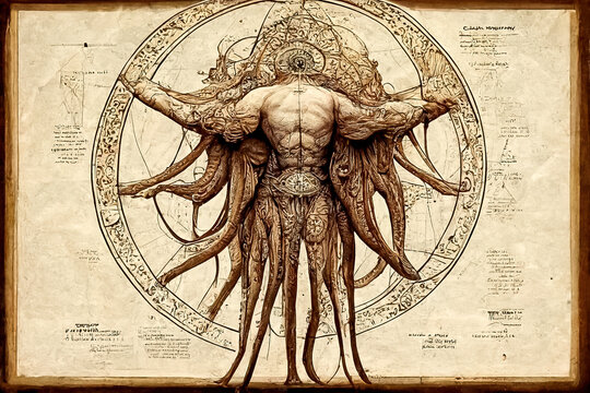 Cthulhu, the Vitruvian Man
