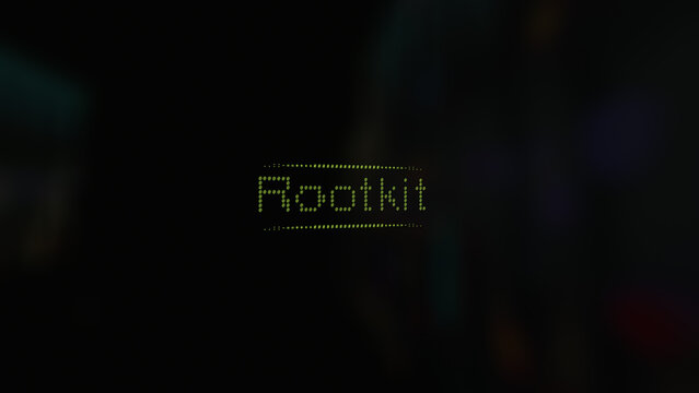 Cyber attack Rootkit vunerability in text ascii art style, ASCII text.