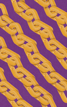 Bitcoin Chains Diagonal Purple 