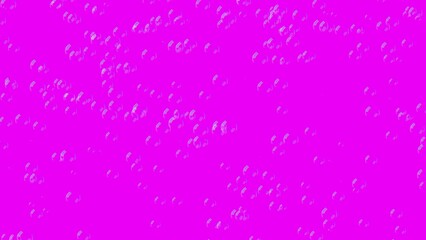 3D bubbles constantly rise up on pink background. Abstract festive background for advertising, congratulations, text, Mother day, Valentine, Christmas, Birthday. 3D animation.