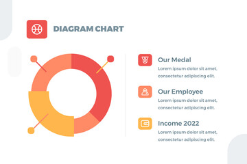 A presentation of company achievement diagram infographic with icons