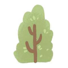 Cute tree element illustration