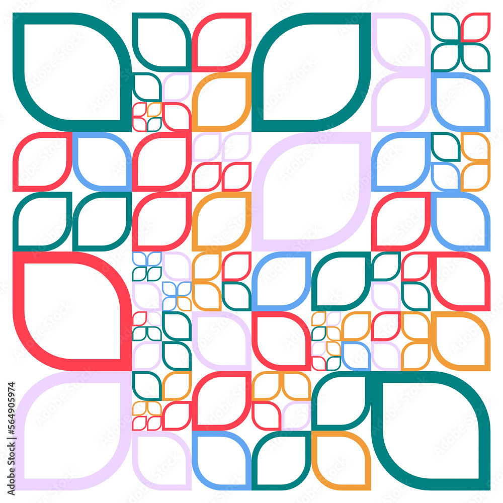 Fototapete modern creative abstract geometrical shape pattern. 3d rendering