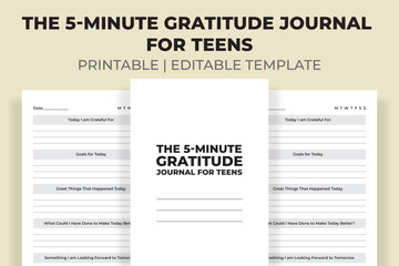 The 5-Minute Gratitude Journal For Teens