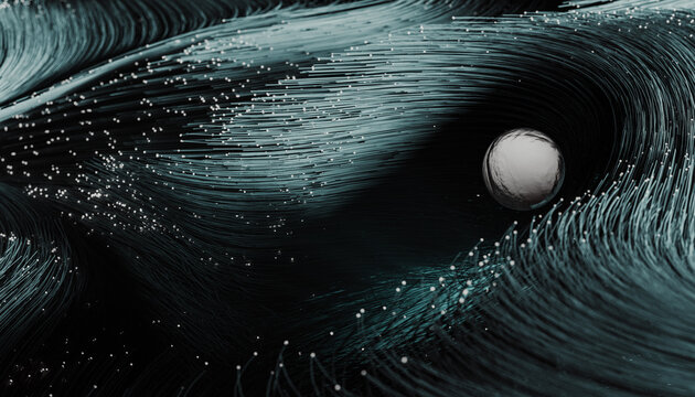 futuristic dark data lines 