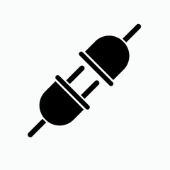 Electrical Plug Icon. Electric Connector Symbol.