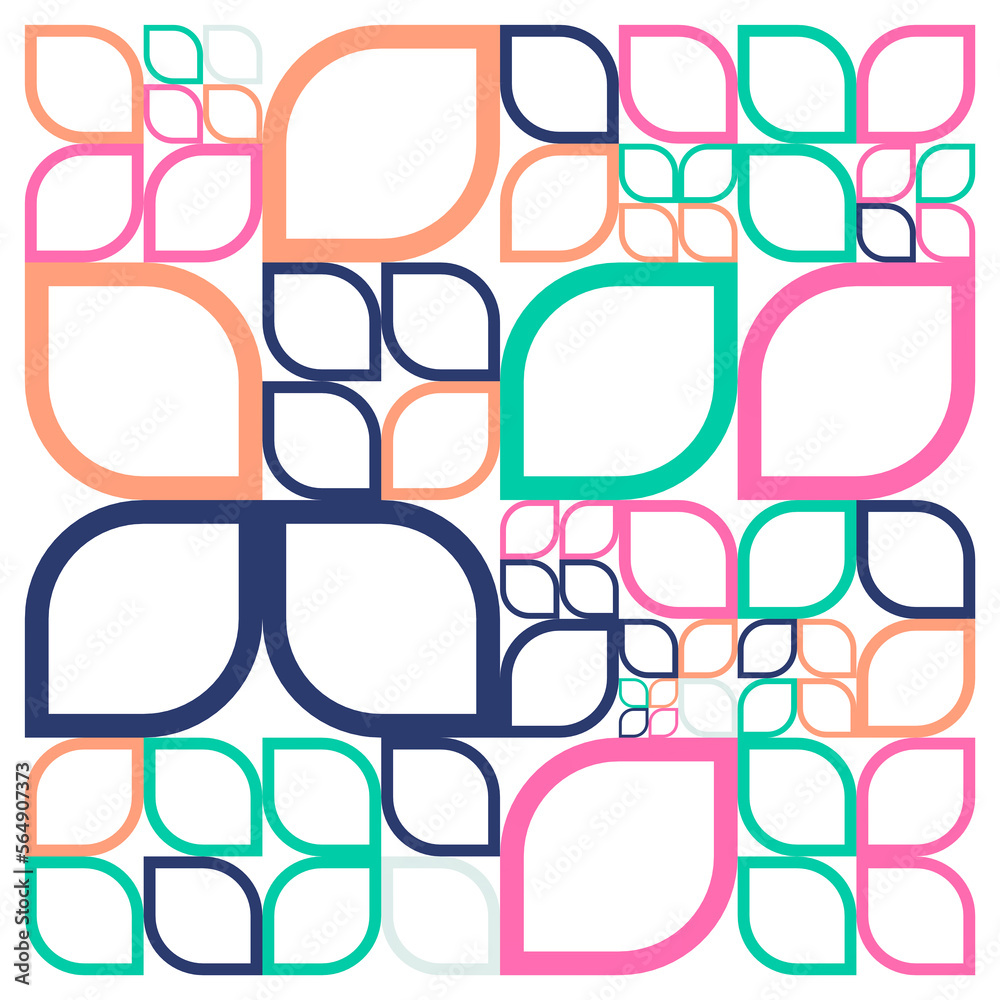 Aufkleber Modern Creative Abstract Geometrical Shape Pattern. 3d Rendering