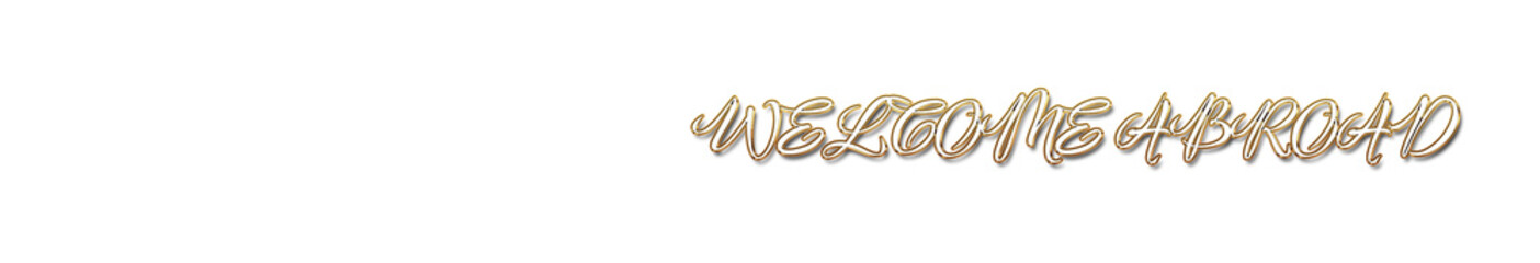 Naklejka premium Welcome word gold typography banner with transparent background 