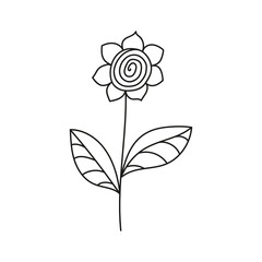 Hand drawn illustration of flowers