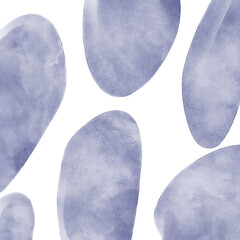 Blue Purple Watercolor Abstract Shapes Transparent 