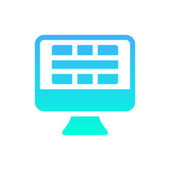 film editing flat gradient icon