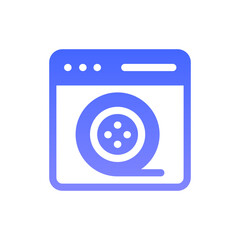 film flat gradient icon