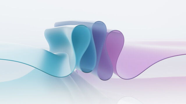 Abstract 3D Glass Shapes