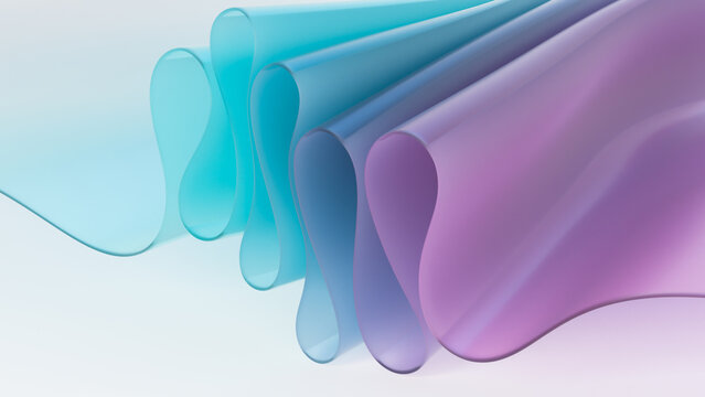 Abstract 3D Glass Shapes