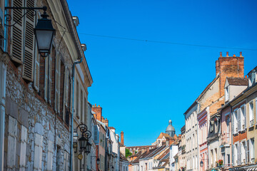 Fototapeta na wymiar Provins, FRANCE - June 11, 2022: Street view of Provins in France