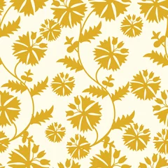 Seamles pattern - flowers and leaves in white bakcground. This is part of suzani carpet - traditional textile product in Uzbekistan. 