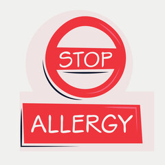 Warning sign (Allergy), vector illustration.