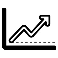 statistic chart showing data growth illustration