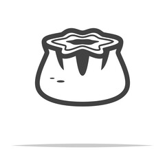 Shumai dim sum icon transparent vector isolated