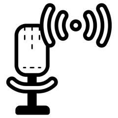 podcast radio live streaming illustration