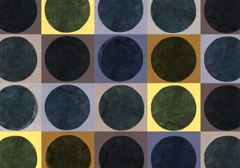 Black Circular Pattern Ink Imprints