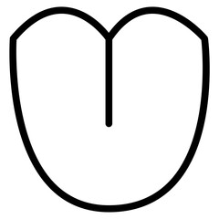 tongue line icon