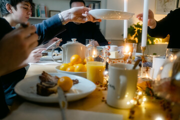 UGC of family holiday brunch 