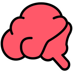 brain filled line icon