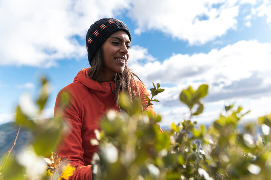 Climate change activist planting trees