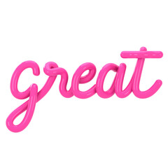 Fototapeta premium Great letter in 3D styled hand lettering with transparent background