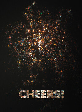 Cheers with glitter
