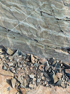 rock wall and gravel hiking trail