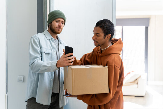 Delivery package at home