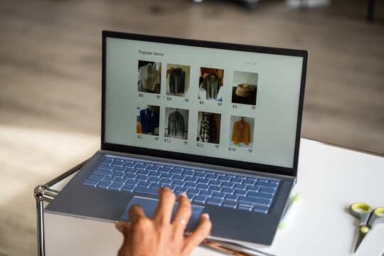 Second hand online purchase app on laptop 
