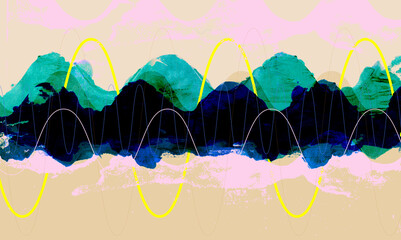 Audio beats sound wave illustration