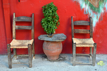 Traditional Greek taverna chair