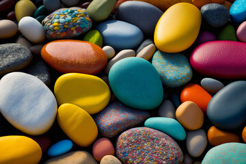 Multicolored pebbles stone smooth textures wallpaper backgrounds