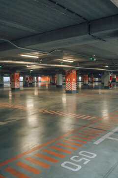 Underground garage parking lot