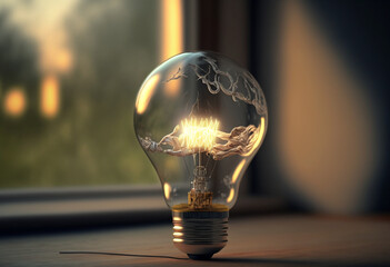 Ai-Generated Render of a Creative Lightbulb Illuminating a Resourceful Idea: Unlocking the Power of Imagination and Inspiration