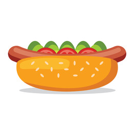hot dog isolated vector illustration