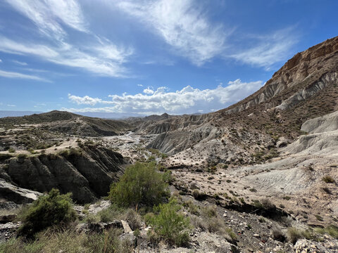 The desert area of Tabernas in Almeria