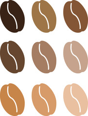 Coffee beans vector icon