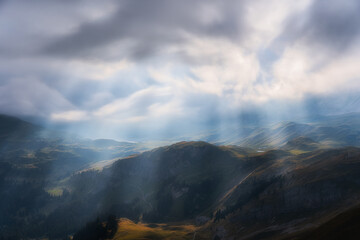 Mystical sky in the alps