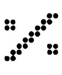 Fototapeta na wymiar Large Glitched Dot Matrix System Mono