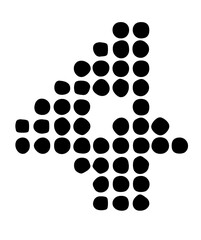 Large Glitched Dot Matrix System Mono